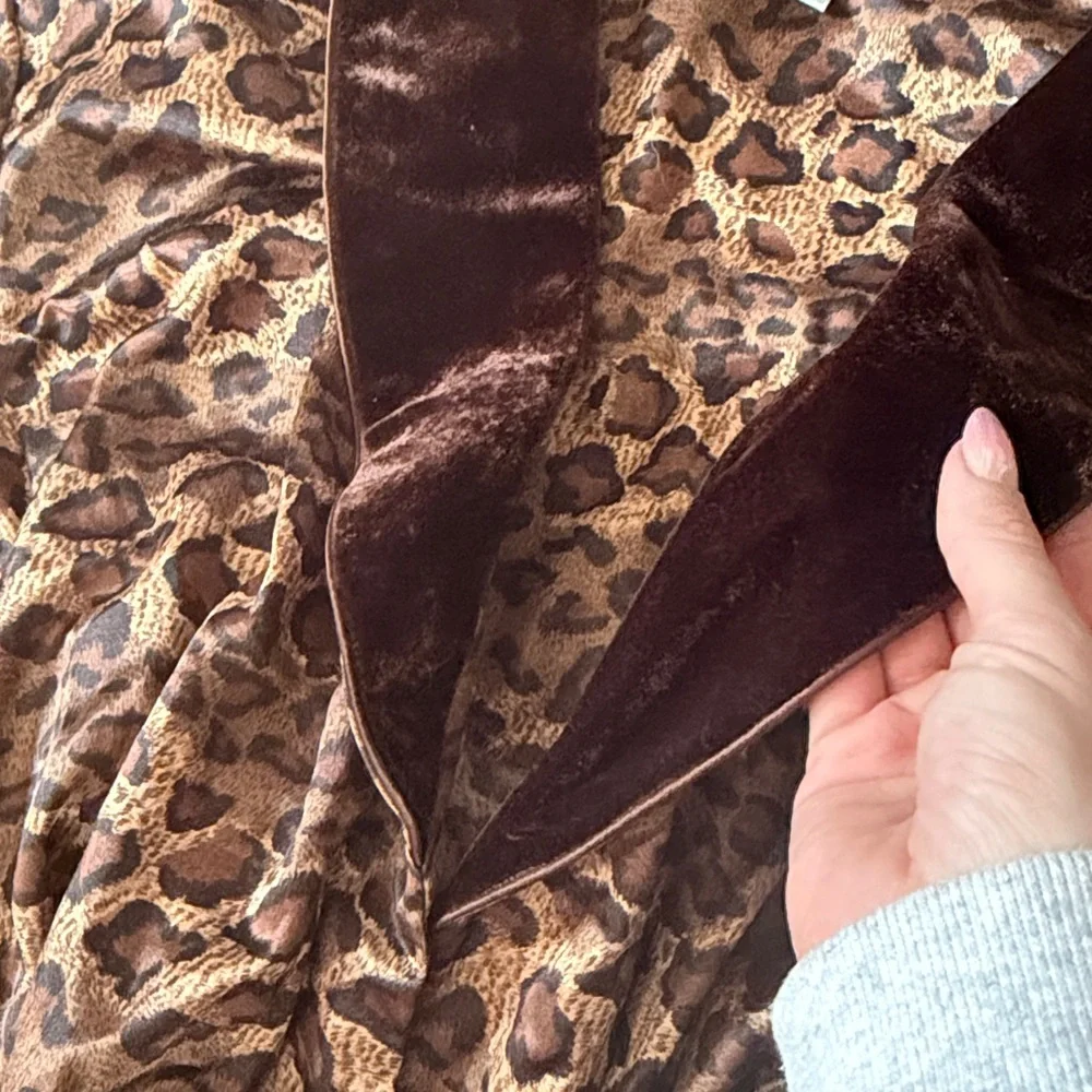 Vintage Amanda Stewart Leopard Print Robe / Duster – Size M luxury look - Picture 6 of 9